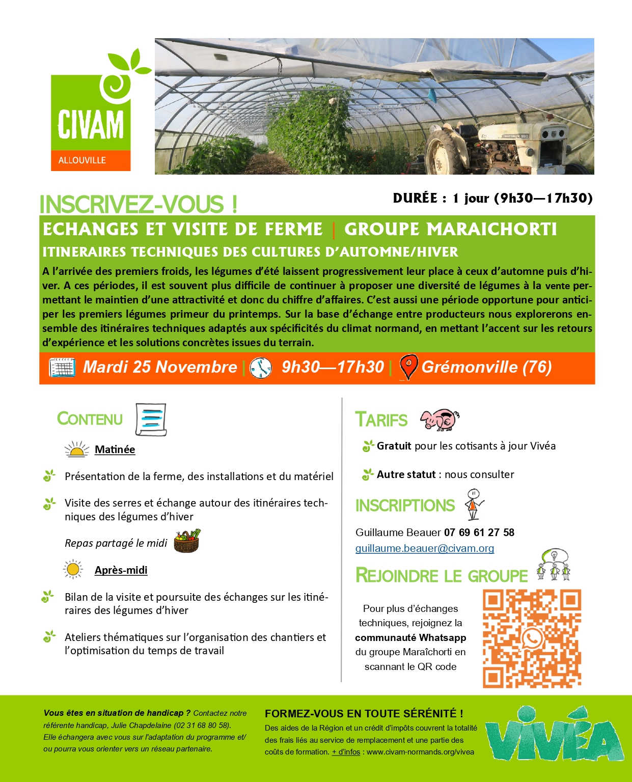 Invitation formation maraîchage automne